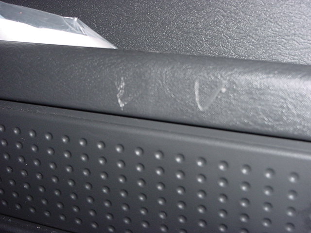 Interior scratches, I think came from a vaccuum