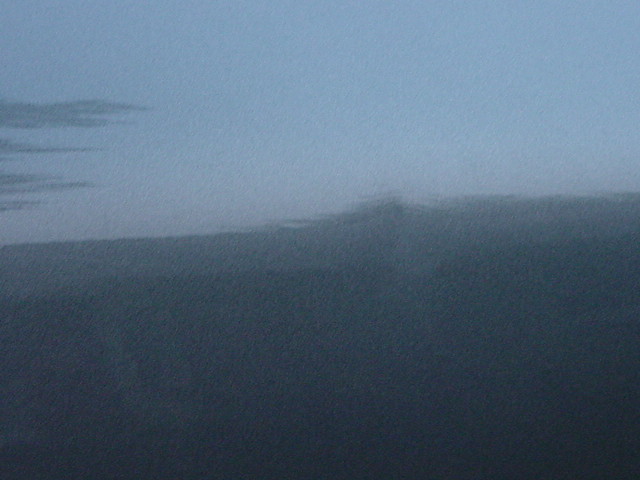 Passenger side fender dent