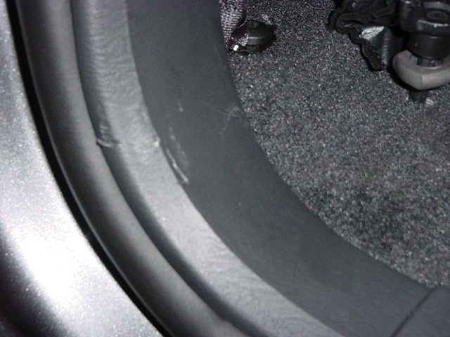 Interior scratch caused by the Jack