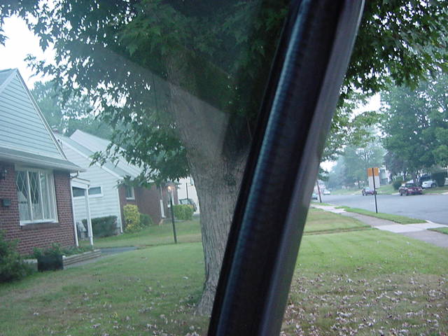 Sticker glue still on the windows