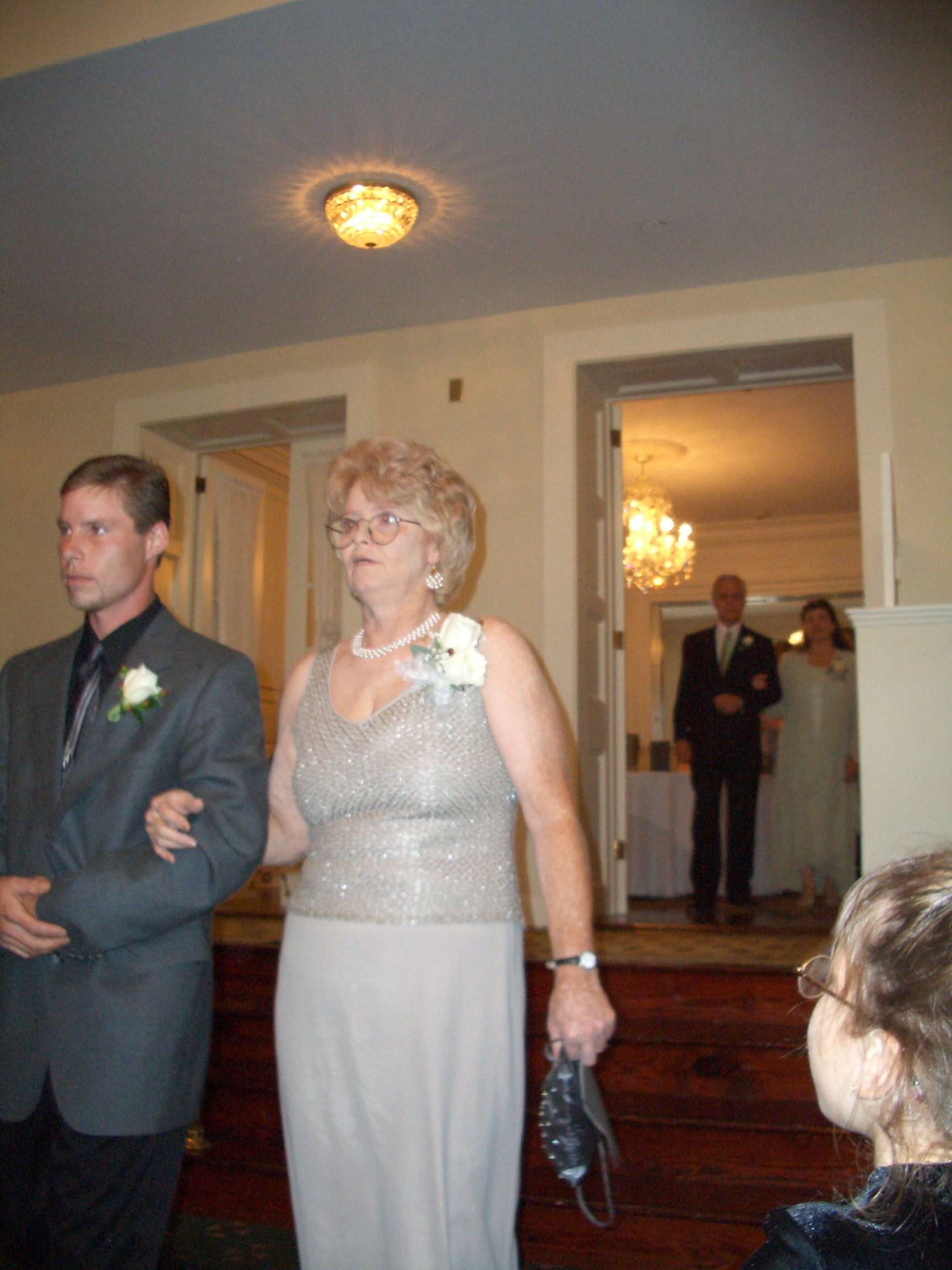 John's Mom escorted by John's Brother Joe.